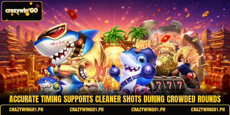 Accurate timing supports cleaner shots during crowded rounds Accurate timing supports cleaner shots during crowded rounds