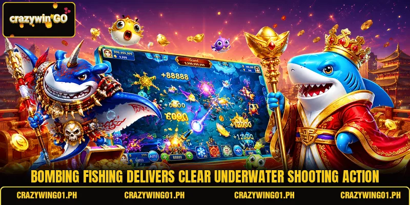 Bombing Fishing delivers clear underwater shooting action