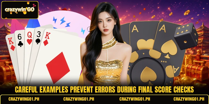 Careful examples prevent errors during final score checks