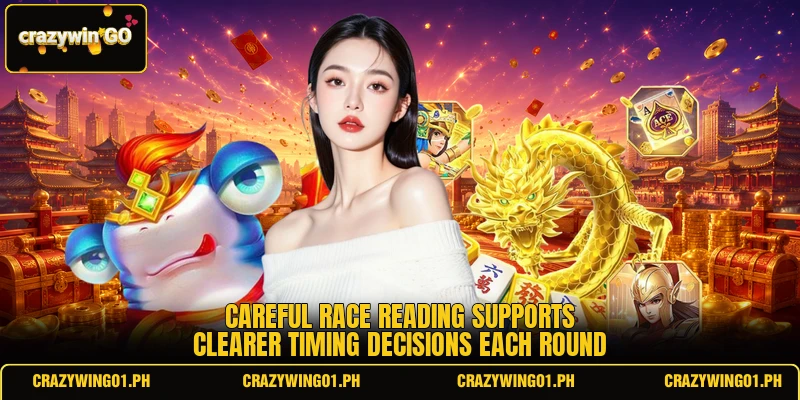 Careful race reading supports clearer timing decisions each round Careful race reading supports clearer timing decisions each round