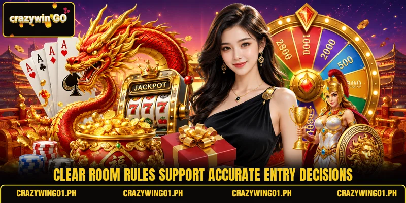 Clear room rules support accurate entry decisions Clear room rules support accurate entry decisions