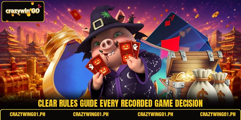 Clear rules guide every recorded game decision