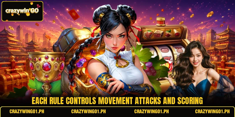 Each rule controls movement attacks and scoring