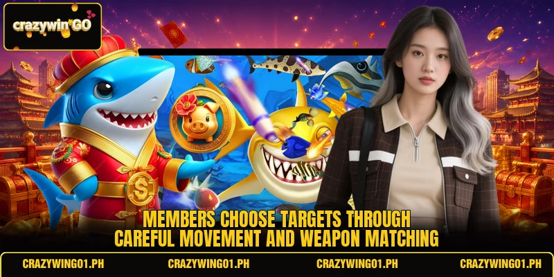 Members choose targets through careful movement and weapon matching