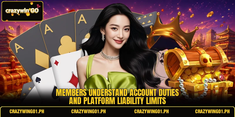 Members understand account duties and platform liability limits Members understand account duties and platform liability limits