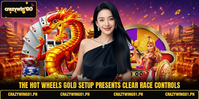 The Hot Wheels Gold setup presents clear race controls